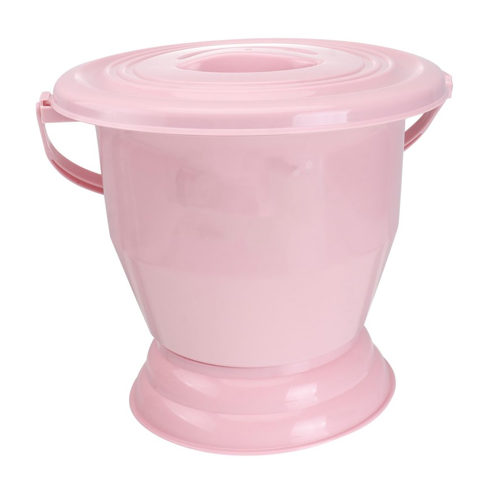 GANAZONO 1pc Portable Spittoon with Cover Plastic Night Bedpan for Adults Easy to Move and Clean for Hotels and Home Use Sturdy Design for Enhanced Practicality