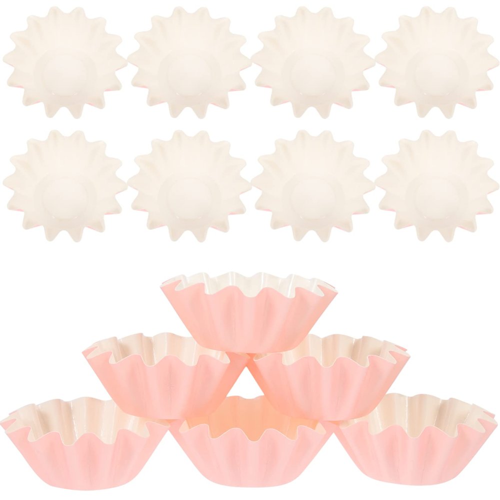 100pcs Parchment Paper Cupcake Liners Greaseproof Muffin Baking Cups Ruffled Edge for Weddings Parties and Celebrations