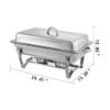 YIEOTM 8 QT Chafing Dish Buffet Set 2 Packs Stainless Steel Food Warmer Dinner Tray Self-Service Tableware for Weddings Parties Banquets Catering Events view 2