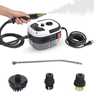 Handheld Steam Cleaner, 2500W High Temperature Pressurized Steam Cleaner for Home Use, Fast Heating, Portable Steamer Cleaning Machine with 3 Brush Heads for Kitchen, Car Detailing
