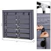 CHZWYT 36-Pairs Tool Free Easy Assembled Boot Rack Double Rows 12 Lattices Free Standing Shoe Cabinet Storage Shelf Holder with Non-Woven Fabric Dustproof Cover, for Closet, Entryway view 3