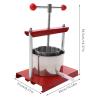 Cheese Tincture Herb Fruit Wine Manual Press, 0.8 Gallon Stainless Steel Barrels Press Machine for Juice, Vegetable, Wine, Olive Oil, Silver and Red Manual Fruit Wine Press, 8.27*10.24*14.37in view 2