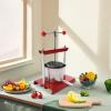 Cheese Tincture Herb Fruit Wine Manual Press, 0.8 Gallon Stainless Steel Barrels Press Machine for Juice, Vegetable, Wine, Olive Oil, Silver and Red Manual Fruit Wine Press, 8.27*10.24*14.37in view 3
