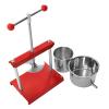 Cheese Tincture Herb Fruit Wine Manual Press, 0.8 Gallon Stainless Steel Barrels Press Machine for Juice, Vegetable, Wine, Olive Oil, Silver and Red Manual Fruit Wine Press, 8.27*10.24*14.37in view 4