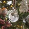 Clear Christmas Memorial Ornament Feather Ball, A Piece of My Heart is in Heaven Loss of Loved One Uncle Christmas Tree Hanging Sympathy Gift with Silk Ribbon & Red Gift Box view 3