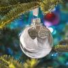 Clear Christmas Memorial Ornament Feather Ball, A Piece of My Heart is in Heaven Loss of Loved One Uncle Christmas Tree Hanging Sympathy Gift with Silk Ribbon & Red Gift Box view 4