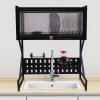 2 Tiers Over Sink Kitchen Storage Shelf with Utensils Holder Metal Dish Drying Rack Countertop Cutlery Dish Drainer Basket Multifunctional Kitchen Organizer Shelf (25.6 x 13.6 x 32.2in) view 2