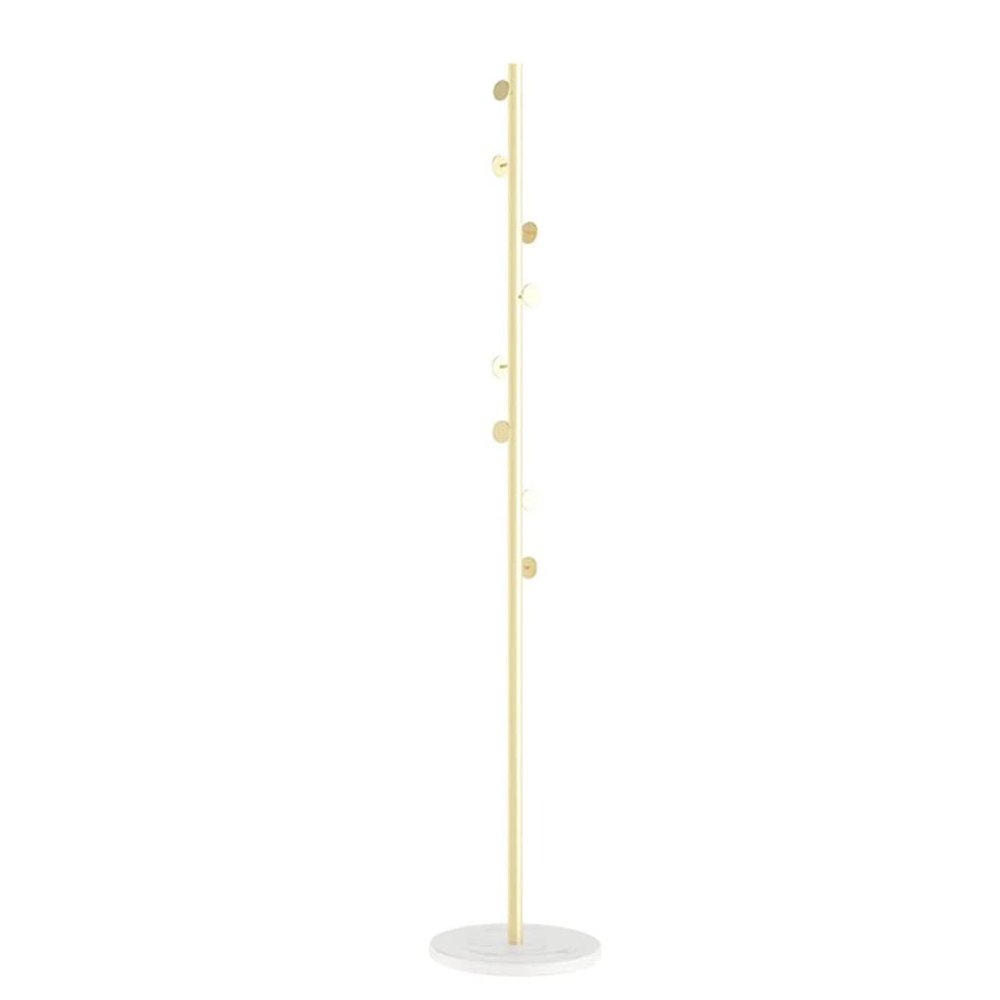OLOTU Metal Coat Rack with Hooks Freestanding Coat Stand with Natural Marble Base Entryway Hall Coat Tree Bedroom Coat Hanger Stand
