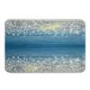 Feelyou Glitter Print Diamond Bling Shiny Bath Tub Rugs in Gradient Blue & Silver - Non-Slip Bath Mat, 20"x32" view 1