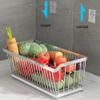 DKULMN Fruit Vegetable Storage Basket,Kitchen Fruit and Vegetable Storage Cart,Hanging Wire Fruit Vegetable Storage Organizer Rack for Kitchen Pantry view 3