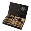 24 Piece Black Silverware Set for 6 Cutlery With Delicate Gift Box Stainless Steel Flatware Set Include Knifes Teaspoons Forks and Spoons Home Kitchen Restaurant Christmas Tableware Utensils Set view 1