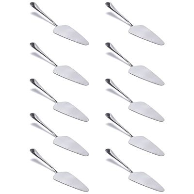 10 Pack Stainless Steel Cake Server Wedding Cake Slicer Serving Pie Pizza Servers Cakes Cutter Scraper Flatware for Baking