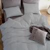 3Pcs 800 Thread Count 100% Egyptian Cotton Oversized Queen (98" x 98") Size Silky Soft, Breathable, All Season Duvet Cover Set for Comforter - Silver Stripe view 2