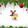 2022 Texas Christmas Tree Ornament Our First Christmas in City/State Hexagonal Christmas Tree Ornament Ceramic Circle Elegant State Map Ornament Souvenir Family Keepsake view 1