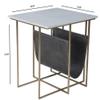 Home Square Marble and Leather Magazine Table in Beige - Set of 2 view 3
