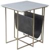 Home Square Marble and Leather Magazine Table in Beige - Set of 2 view 4
