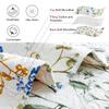 3-Piece Quilt Set Queen Size Floral Bedding Reversible Bedspread Coverlet Floral Leaves Bedding Summer Lightweight Yellow Green Flower Quilt Soft Microfiber Home Quilt Coverlet Set view 4