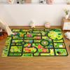 COZYLOOM Large Kids Rug Carpet Playmat for Classroom Educational Rug Car Road and Traffic Game Play Area Rug for Kids Bedroom Nursery Playroom Classroom, 8' x 10', Black view 1