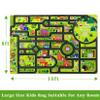 COZYLOOM Large Kids Rug Carpet Playmat for Classroom Educational Rug Car Road and Traffic Game Play Area Rug for Kids Bedroom Nursery Playroom Classroom, 8' x 10', Black view 2