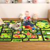 COZYLOOM Large Kids Rug Carpet Playmat for Classroom Educational Rug Car Road and Traffic Game Play Area Rug for Kids Bedroom Nursery Playroom Classroom, 8' x 10', Black view 3