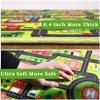 COZYLOOM Large Kids Rug Carpet Playmat for Classroom Educational Rug Car Road and Traffic Game Play Area Rug for Kids Bedroom Nursery Playroom Classroom, 8' x 10', Black view 4