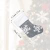 DegGod 6 Pack Personalized Christmas Stockings with White Plush Cuff, Gray Custom Xmas Stocking with 3 Style Elks Snowflakes Hanging Ornament for Fireplace Xmas Tree Party Decoration view 3