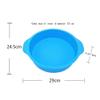 Cyrank 9inch Round Silicone Cake Pan, Round Cake Molds Non-stick Quick Release Silicone Baking Pan for Cheesecake Chocolate Puddings view 4