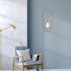 2Pcs Wall Mounted Candle Holder, Candle Sconces Wall Decor Wall Mounted Candle Sconce Holders Iron Metal Sconce Candle Holder for Wall Wedding Fireplace Living Room Decor(Gold) view 3