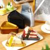 200 Pack Cake Slice Containers Clear Cheesecake Container Plastic Disposable Mini Pie Container with Lid Individual Cake Slice Boxes Small Triangular Pie Box with Stickers for Cupcake Packaging view 4