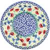 Polmedia Polish Pottery Pasta Bowl 9-inch UNIKAT - Poppies And Cornflowers Pattern Handmade in Boleslawiec Poland + Certificate of Authenticity view 1