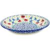 Polmedia Polish Pottery Pasta Bowl 9-inch UNIKAT - Poppies And Cornflowers Pattern Handmade in Boleslawiec Poland + Certificate of Authenticity view 2