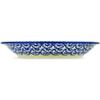Polmedia Polish Pottery Pasta Bowl 9-inch UNIKAT - Poppies And Cornflowers Pattern Handmade in Boleslawiec Poland + Certificate of Authenticity view 3