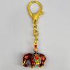 Fengshuibringluck Feng Shui Red Prosperity Elephant with Treasure Vase Keychain view 2