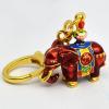 Fengshuibringluck Feng Shui Red Prosperity Elephant with Treasure Vase Keychain view 3