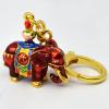 Fengshuibringluck Feng Shui Red Prosperity Elephant with Treasure Vase Keychain view 4