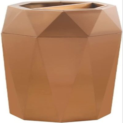trash can Commercial, Large Trash Can Stainless Steel Trash Can Diamond-shaped Vertical Trash Can Large-capacity Commercial Trash Can With Ashtray inside And Outside Double Barrels, 3 Colors Dustbins