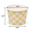 Pastel Gingham Ice Cream Cups 60 Count, 10 oz Disposable Paper Dessert Bowls for Baby Shower Birthday Party Supplies view 2
