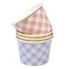 Pastel Gingham Ice Cream Cups 60 Count, 10 oz Disposable Paper Dessert Bowls for Baby Shower Birthday Party Supplies view 3