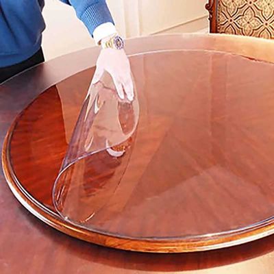 DRYPAD Clear Plastic Tablecloth Protector, Table Cloth Vinyl (Round 36 inch Diameter,2mm Thick)