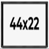 44x22 Frame Black Charcoal Grey Wood Textured Picture Frame | 0.75 Inch Moulding Width | Gunmetal Grey Solid Wood Frame Complete with UV Acrylic Plexiglass, Foam Board Backing & Hanging Hardware view 1