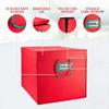 HOLDN STORAGE Christmas Ornament Storage Box with Dividers, Stores Ornaments up to 96 of 3 Inch Large Christmas Ball Storage Containers with 4 Trays - Red view 3