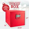 HOLDN STORAGE Christmas Ornament Storage Box with Dividers, Stores Ornaments up to 96 of 3 Inch Large Christmas Ball Storage Containers with 4 Trays - Red view 4