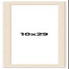 10x29 Frame Barnwood White Solid Wood Picture Frame Width 1.5 Inches | Interior Depth 0.5 Inches | Whitewashed Distressed Frame with UV Acrylic, Foam Board Backing & Hanging Hardware view 1
