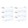 Superio Storage Bins with Lids- Clear Boxes for Organizing, Stackable Plastic Containers- BPA Free, Non-Toxic, Odor Free, Organizer for Home, Office, Dorm (6 Pack, 42 Qt (Under Bed-Wheeled)) view 1