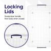 Superio Storage Bins with Lids- Clear Boxes for Organizing, Stackable Plastic Containers- BPA Free, Non-Toxic, Odor Free, Organizer for Home, Office, Dorm (6 Pack, 42 Qt (Under Bed-Wheeled)) view 4