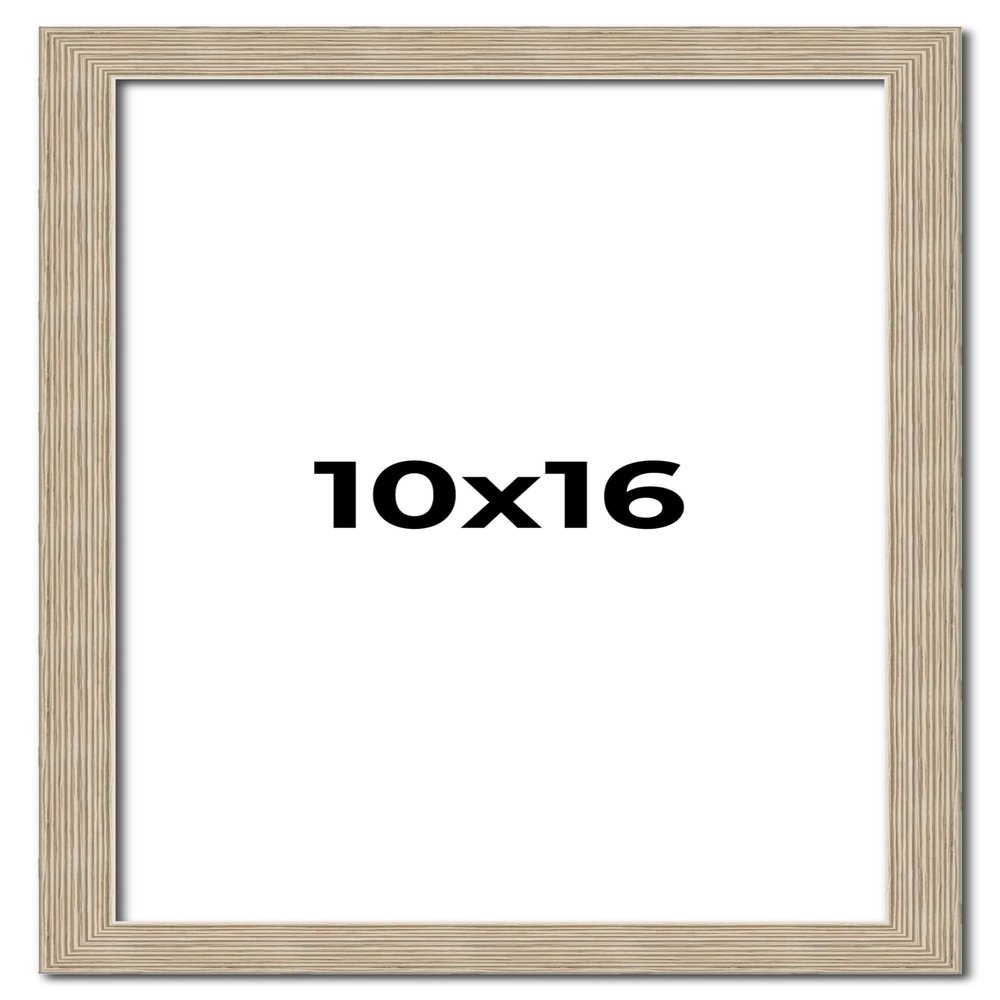 10x16 Frame Grey Solid Wood Picture Frame Width 1 Inches | Interior Frame Depth 0.5 Inches | Weatherly Distressed Photo Frame Complete with UV Acrylic, Foam Board Backing & Hanging Hardware