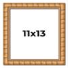 11x13 Frame Gold Real Wood Picture Frame Width 1.5 Inches | Interior Frame Depth 0.5 Inches | Rustic Gold Bamboo Photo Frame Complete with UV Acrylic, Foam Board Backing & Hanging Hardware view 1