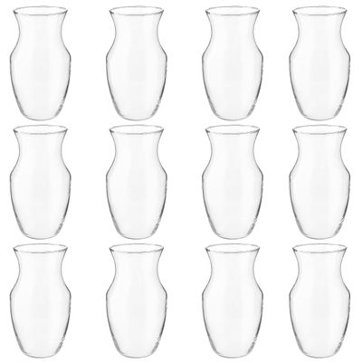 Ashland 9" Glass Rose Vase, 12 Pack
