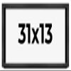 31x13 Frame Black Charcoal Grey Wood Textured Picture Frame | 0.75 Inch Moulding Width | Gunmetal Grey Solid Wood Frame Complete with UV Acrylic Plexiglass, Foam Board Backing & Hanging Hardware view 1