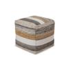 Signature Design by Ashley Josalind 16 Inch Casual Wool Pouf, Gray & Beige view 1